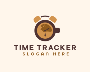 Coffee Time Clock  logo design