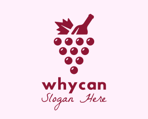 Grape Winery Bottle Logo