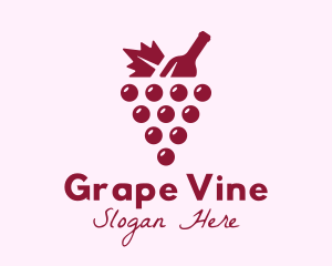 Grape - Grape Winery Bottle logo design
