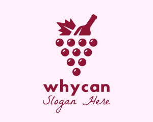 Winemaker - Grape Winery Bottle logo design