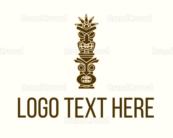 Tiki Totem Pole Logo