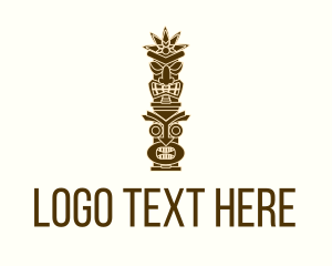 Tribal Mask - Tiki Totem Pole logo design