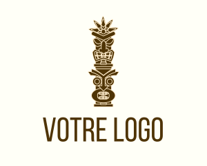 Ancient - Tiki Totem Pole logo design
