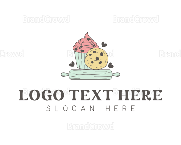 Cupcake Cookie Pastry Confectionery Logo