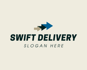 Professional Logistics Arrow logo design