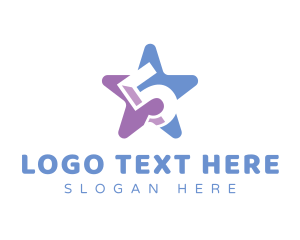 Vlog - Colorful Five Star logo design