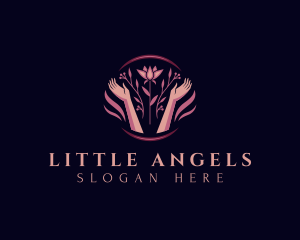 Elegant Flower Hands Logo