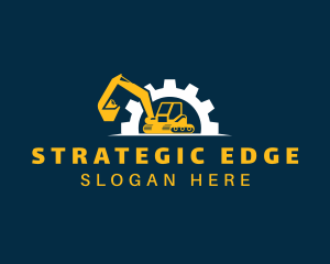 Digger - Gear Excavator Construction logo design