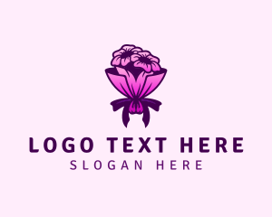 Valentine - Natural Flower Bouquet logo design