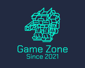 Online Gamer - Futuristic Tech Robot logo design