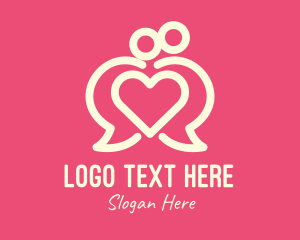 Social Media - Communication Lovely Couple logo design