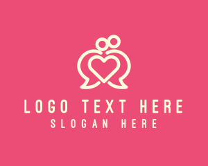 Heart - Communication Lovely Couple logo design