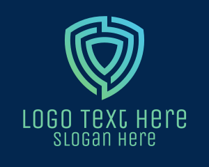 It - Tech Digital Shield logo design