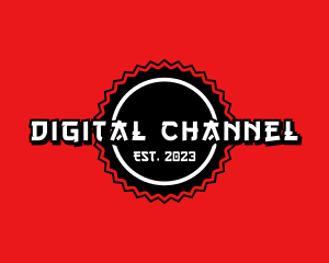 Channel - Chinese Textmark Badge logo design