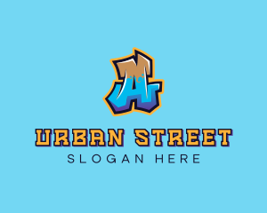 Street - Street Graffiti Letter A logo design