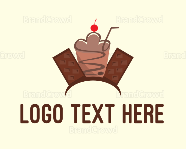 Sweet Chocolate Milkshake Logo