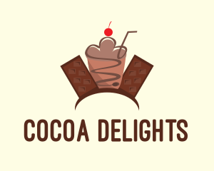 Sweet Chocolate Milkshake  logo design