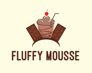 Mousse - Sweet Chocolate Milkshake logo design