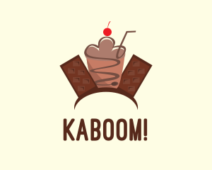 Cooler - Sweet Chocolate Milkshake logo design