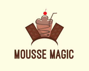 Mousse - Sweet Chocolate Milkshake logo design