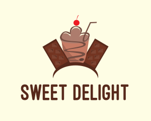 Sweet Chocolate Milkshake  logo design