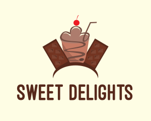 Chocolate - Sweet Chocolate Milkshake logo design
