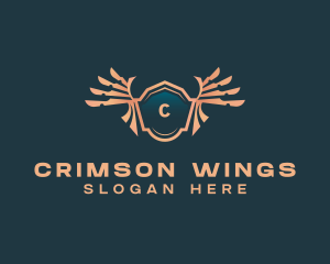 Luxury Wings Crest logo design