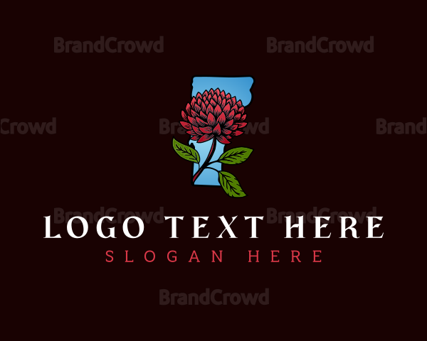 Vermont Red Clover Flower Logo