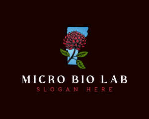 Vermont Red Clover Flower Logo