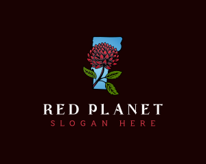 Vermont Red Clover Flower logo design