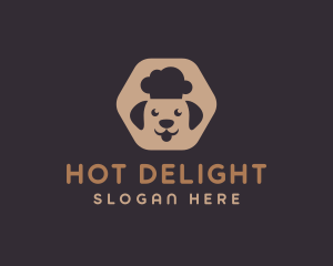 Dog Chef Hexagon logo design