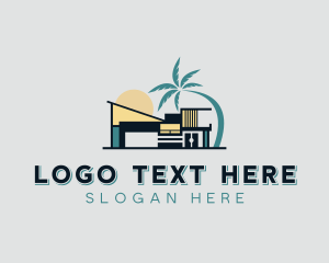 Residential - Tropical Housing Villa logo design