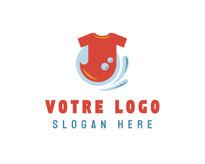 Shirt Laundry Washing Logo