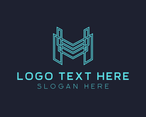 Line Art - Technology Startup Letter logo design