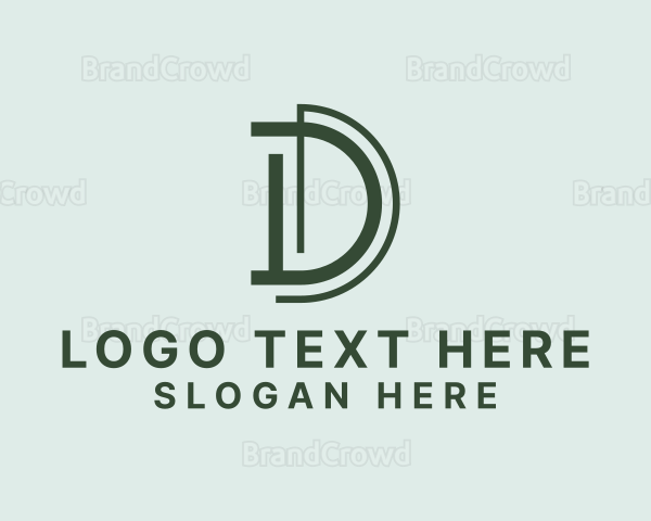 Modern Business Letter D Logo