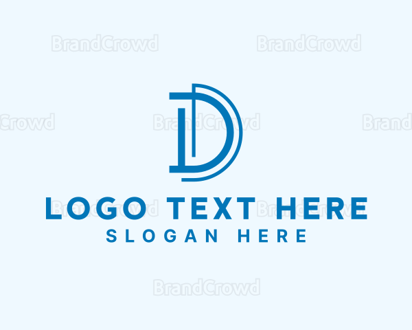 Modern Business Letter D Logo