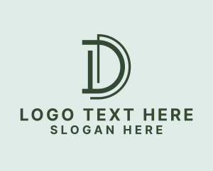 Modern Business Letter D Logo