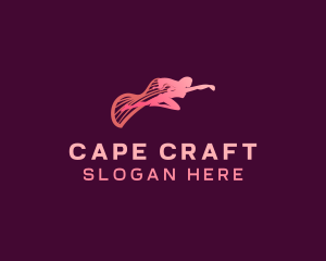 Cape - Pink Superhero Lady logo design
