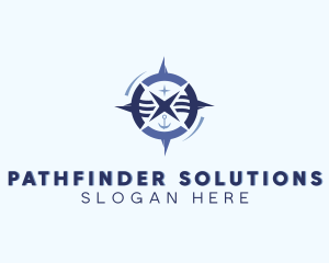 Travel Navigation Compass logo design