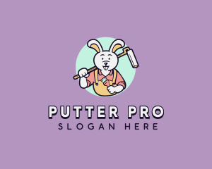 Rabbit Painter Renovation logo design