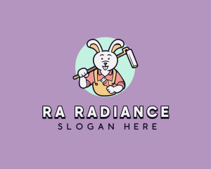 Rabbit Painter Renovation logo design