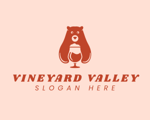 Winery - Bear Liquor Winery logo design