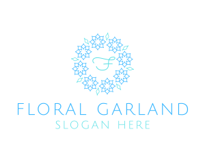 Flower Garland Wedding Planner logo design