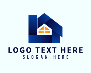 Accommodation - Blue House Realty logo design