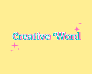 Word - Sparkly Star Script logo design