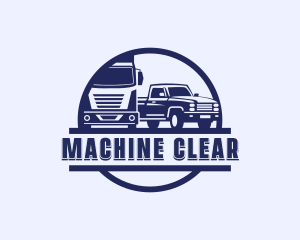 Pickup Truck - Truck Vehicle Transport logo design