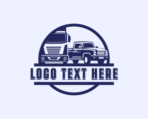 Transport - Truck Vehicle Transport logo design