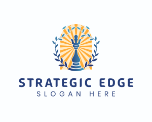 Strategy - Chess Wreath Tournament logo design
