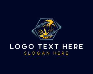 Iron - Welding Torch Tool logo design