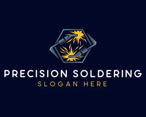 Soldering - Welding Torch Tool logo design